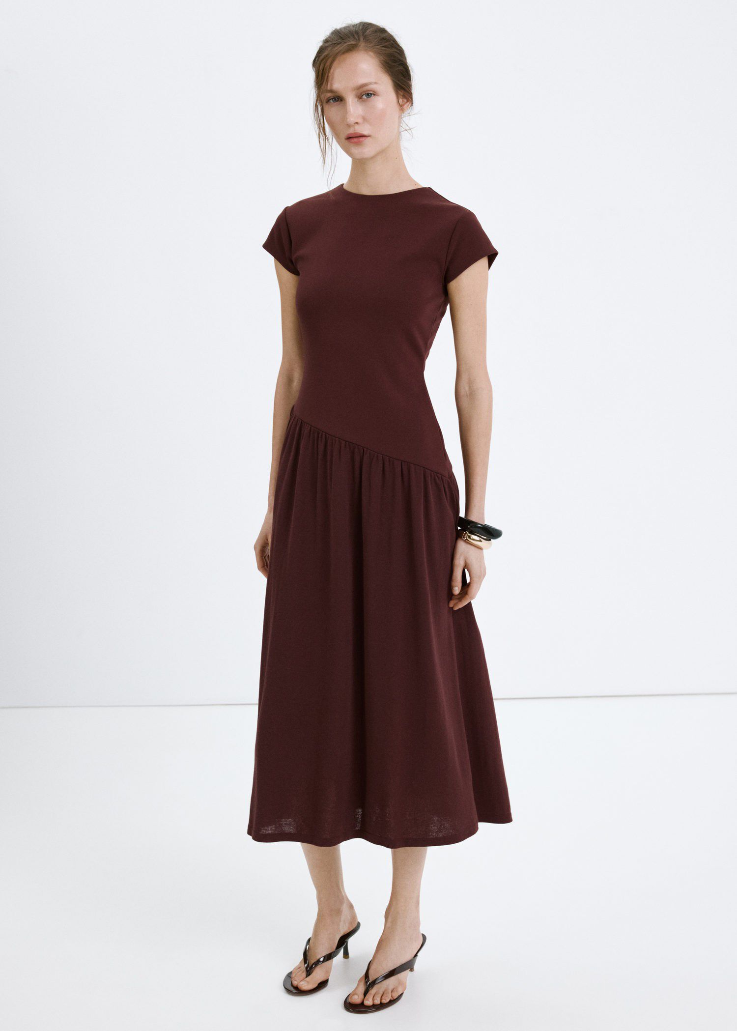 Asymmetrical midi-dress