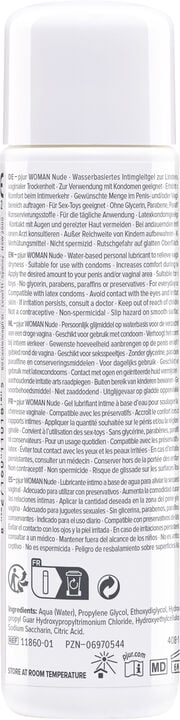 Pjur Woman Nude - Vandbaseret glidecreme 100 ml.