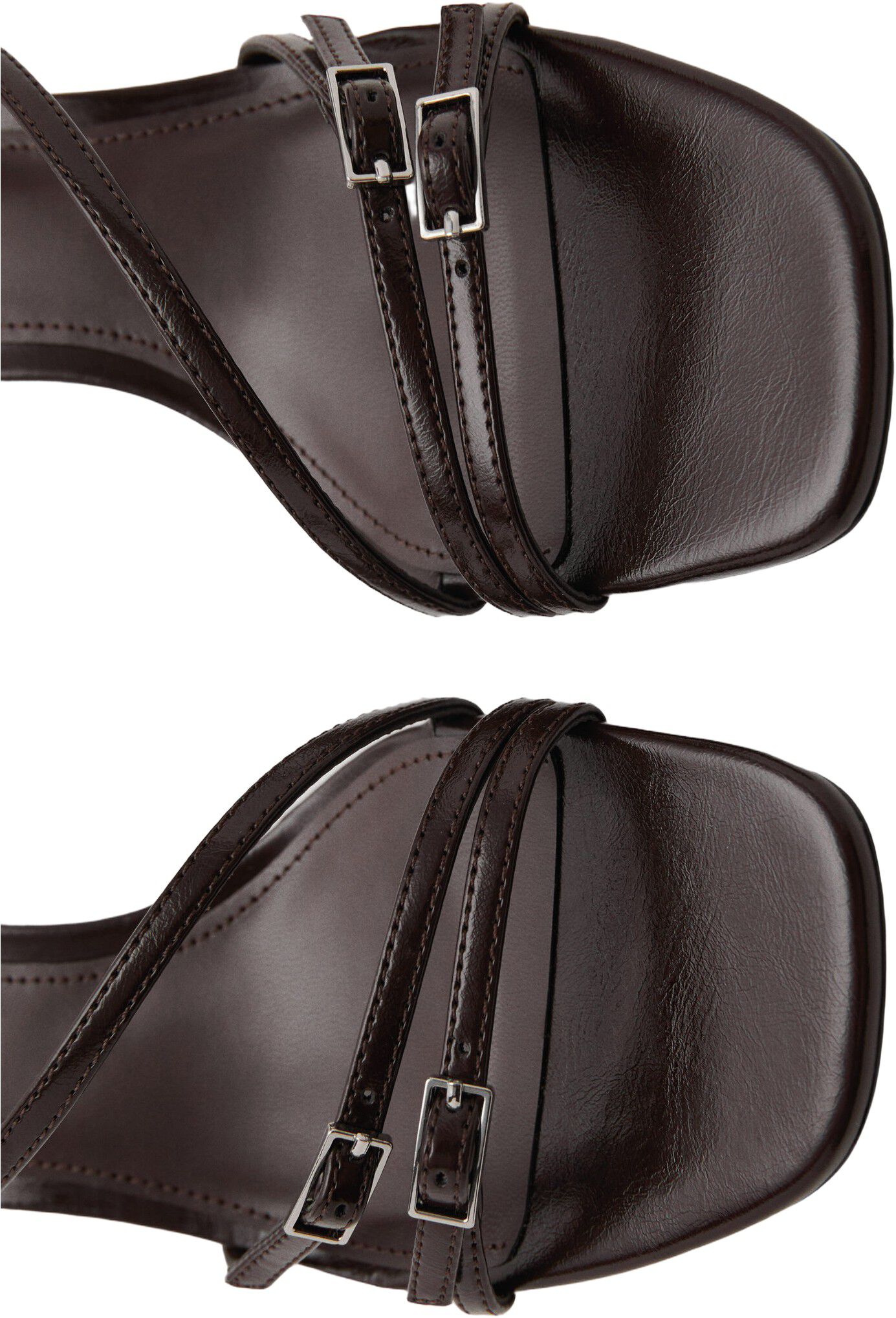 Kitten heel sandals with straps