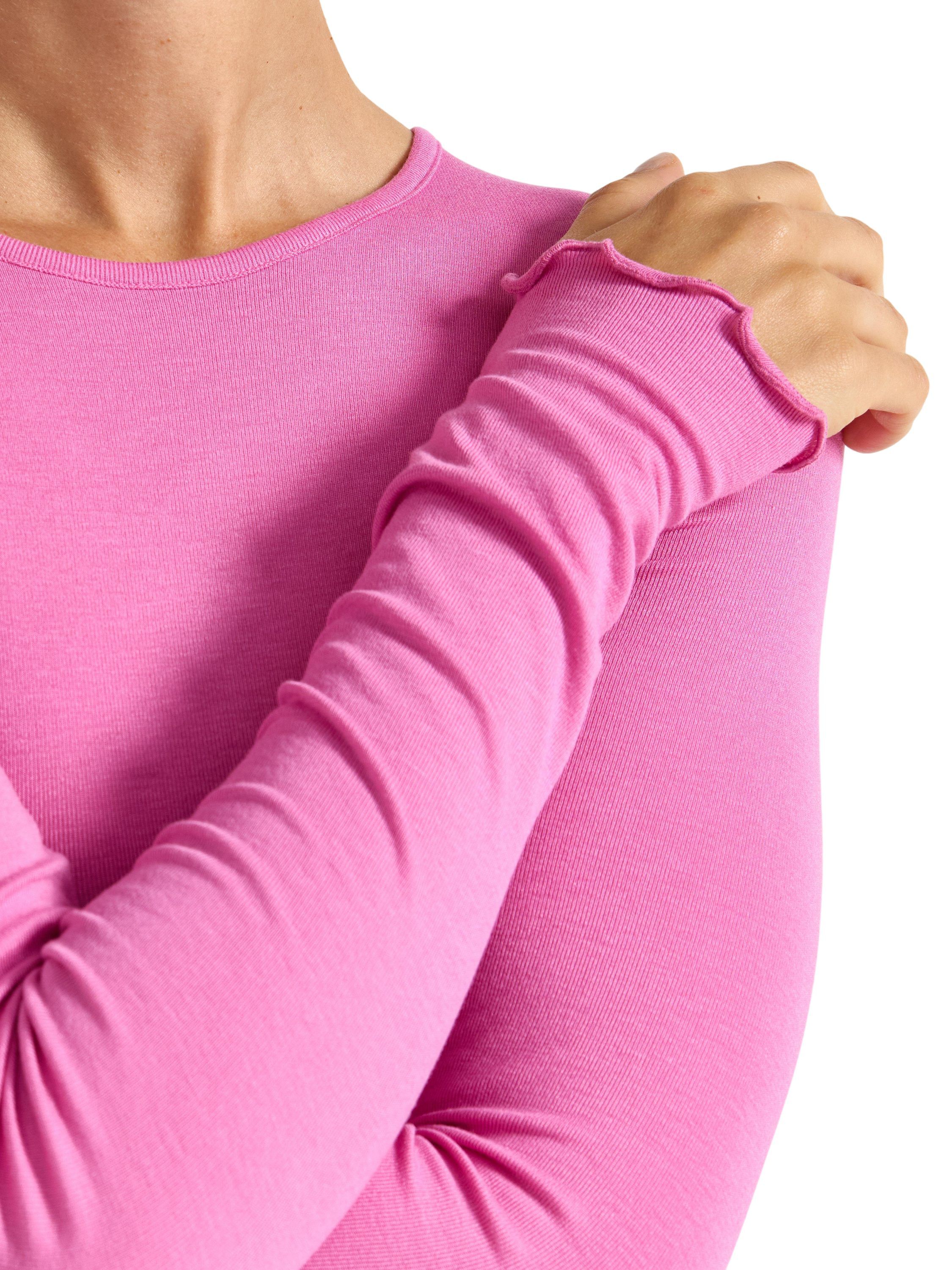 Lang&aelig;rmet top i bl&oslash;d viskose med en