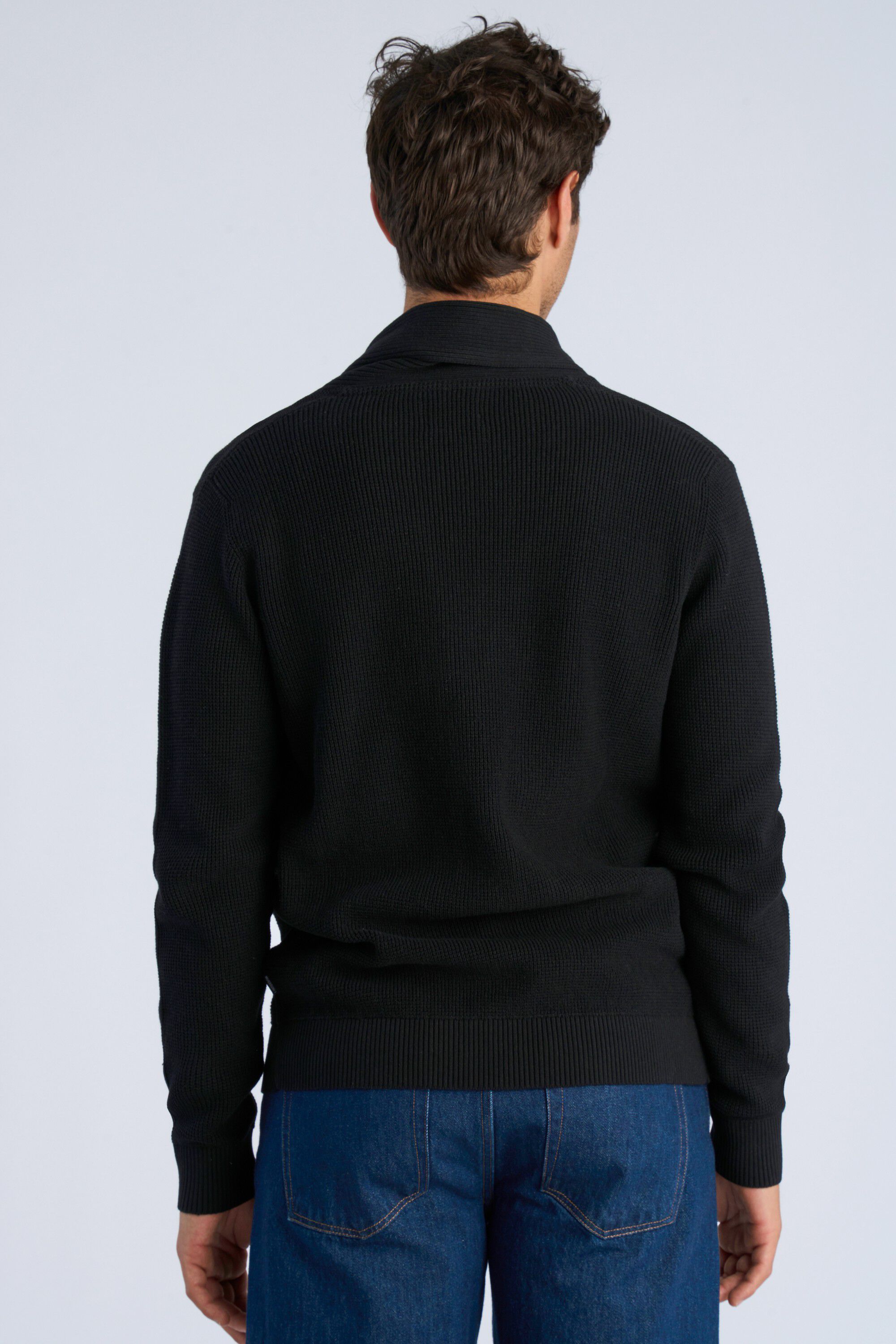 Recycled shawl collar cardigan