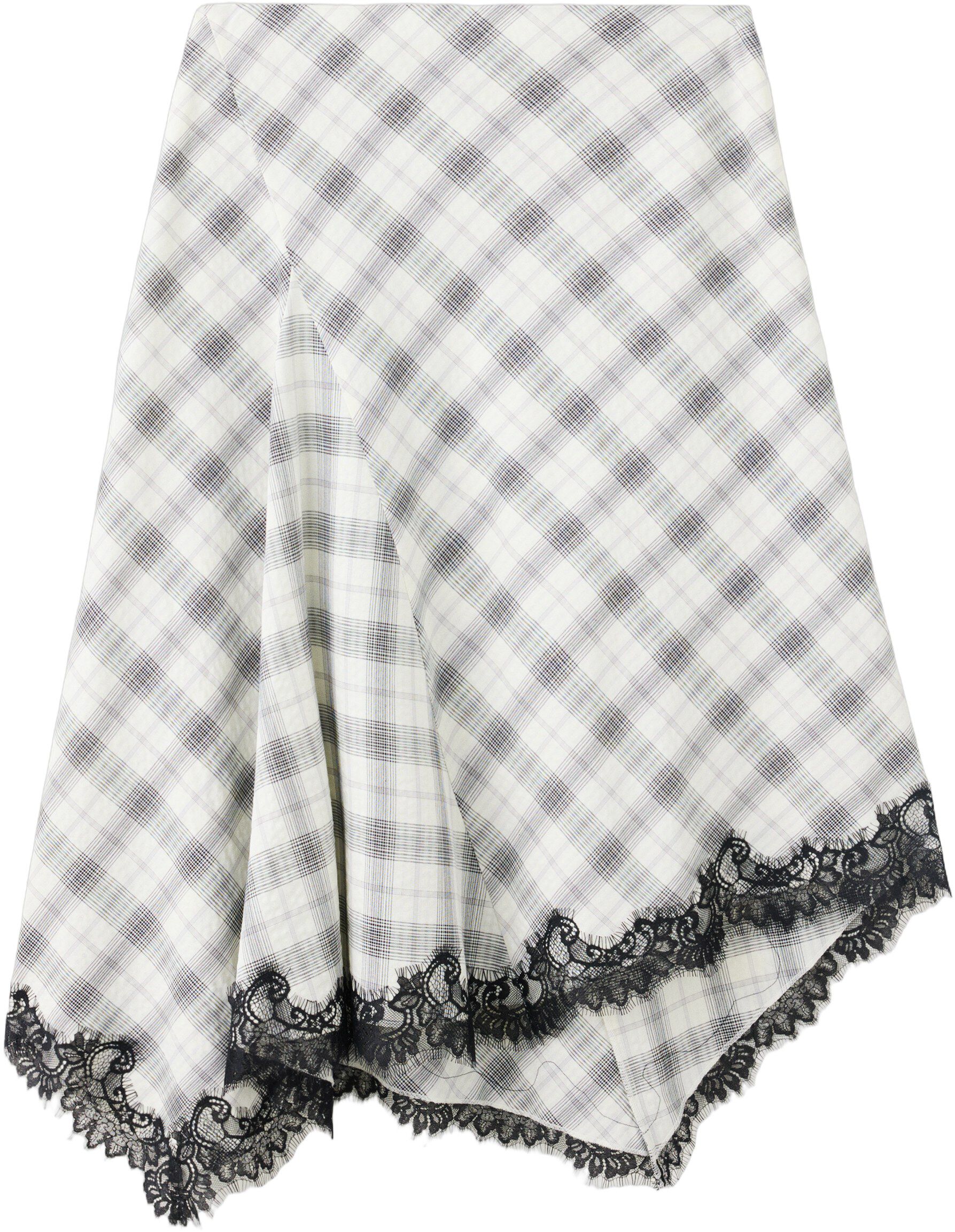 Fluid midi checked skirt