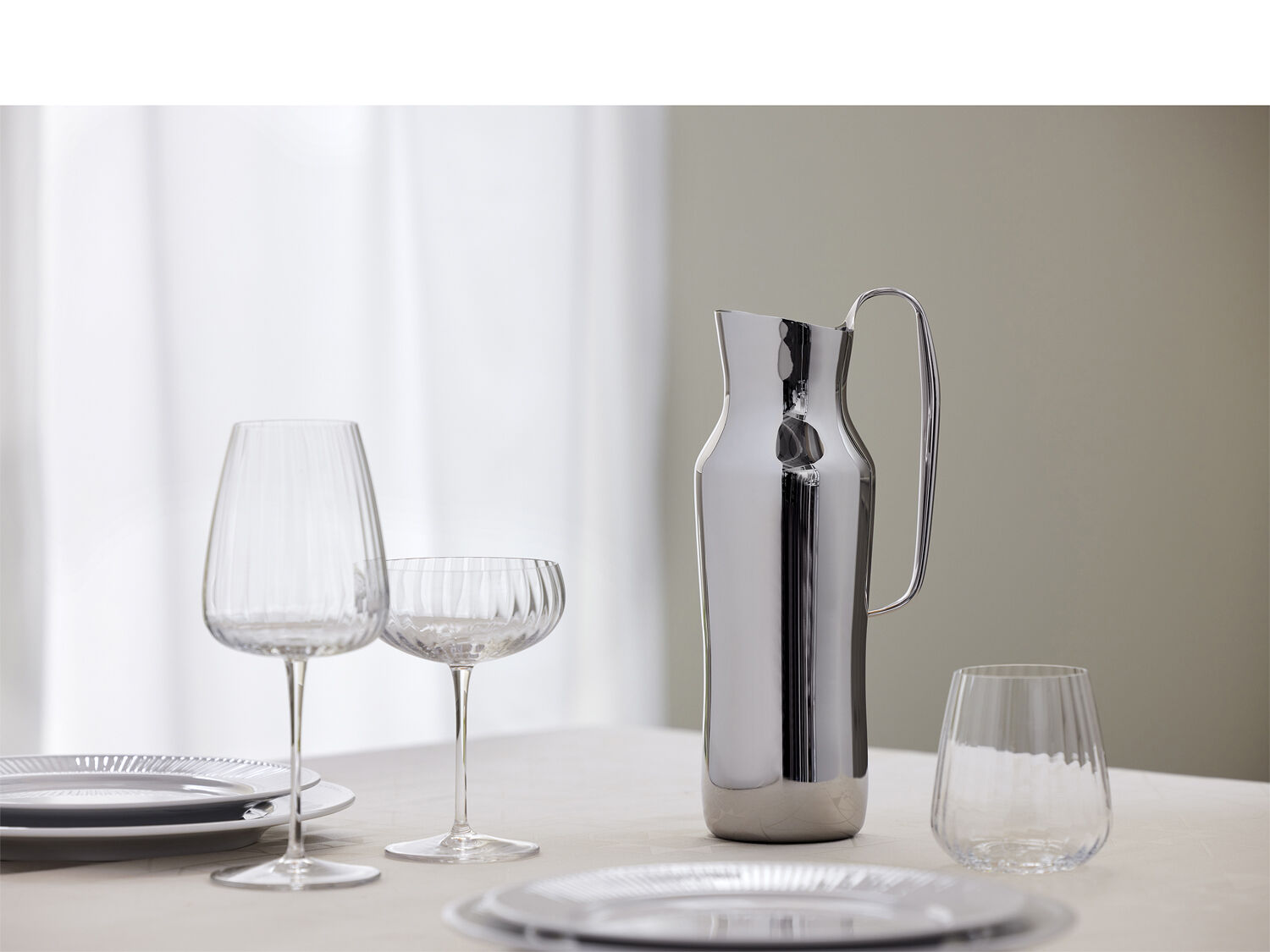 Karaffel Dorotea 30 cm Blankt st&aring;l