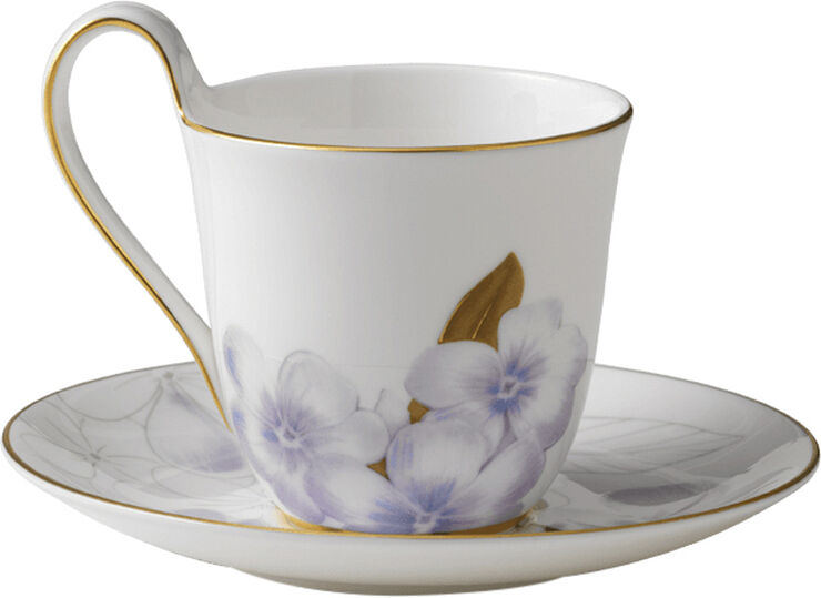 Flora 27 cl. højhankskop med underkop - Rhododendron