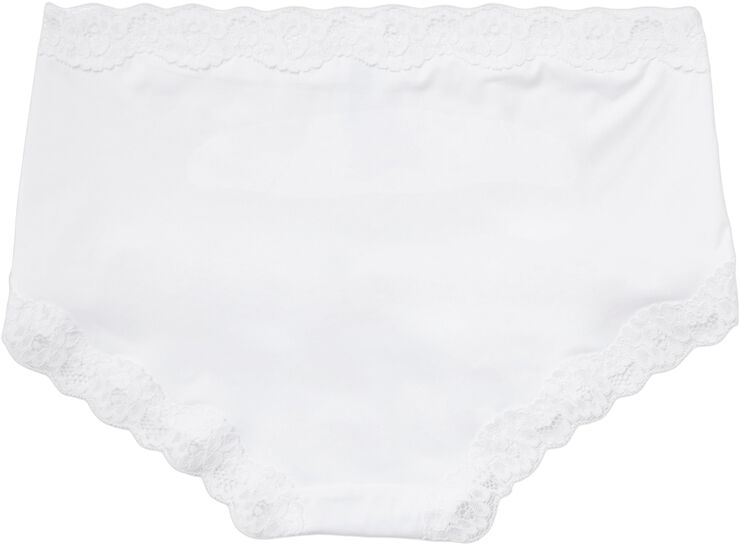 Trusser med normal talje og blondekant