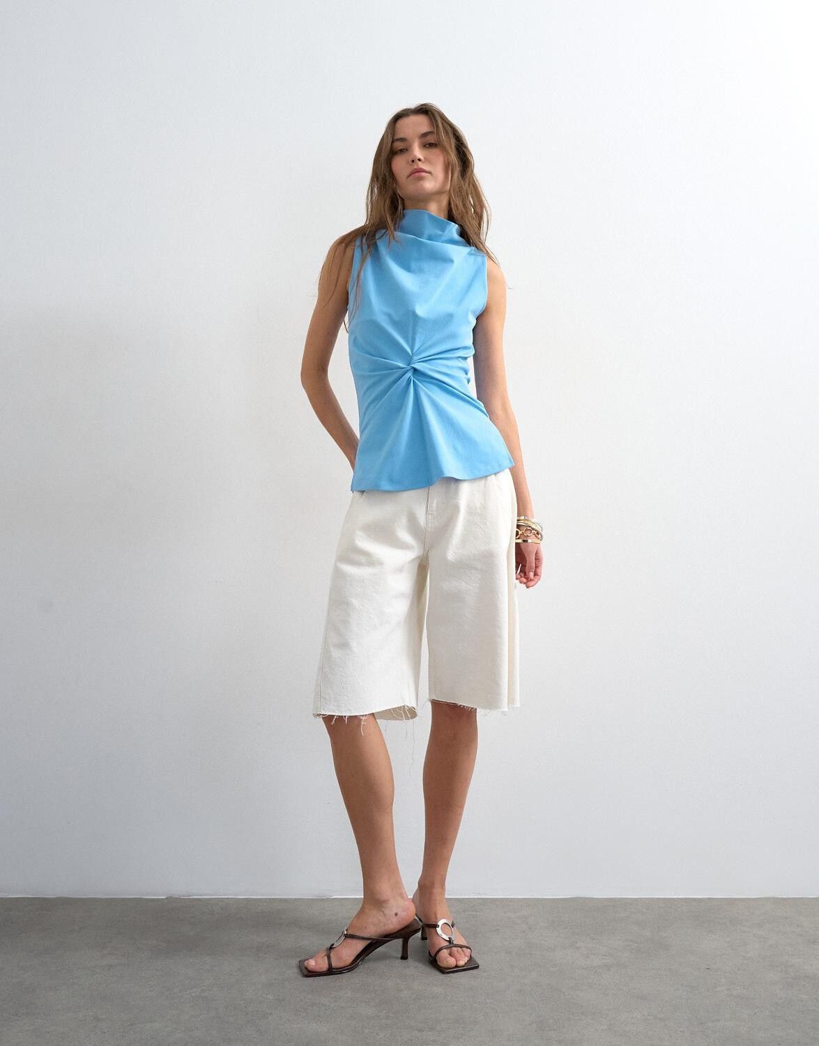 TSJANE TWIST FRONT COWL TOP JRS