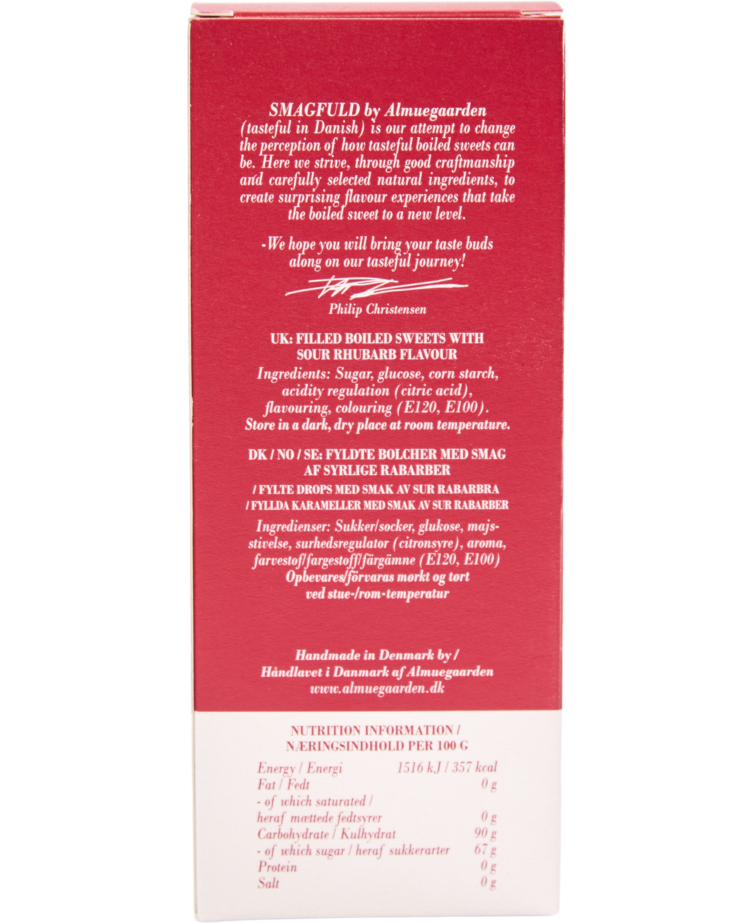 Smagfuld Gavepakning - ELSKER DIG (r&oslash;d/bronze)