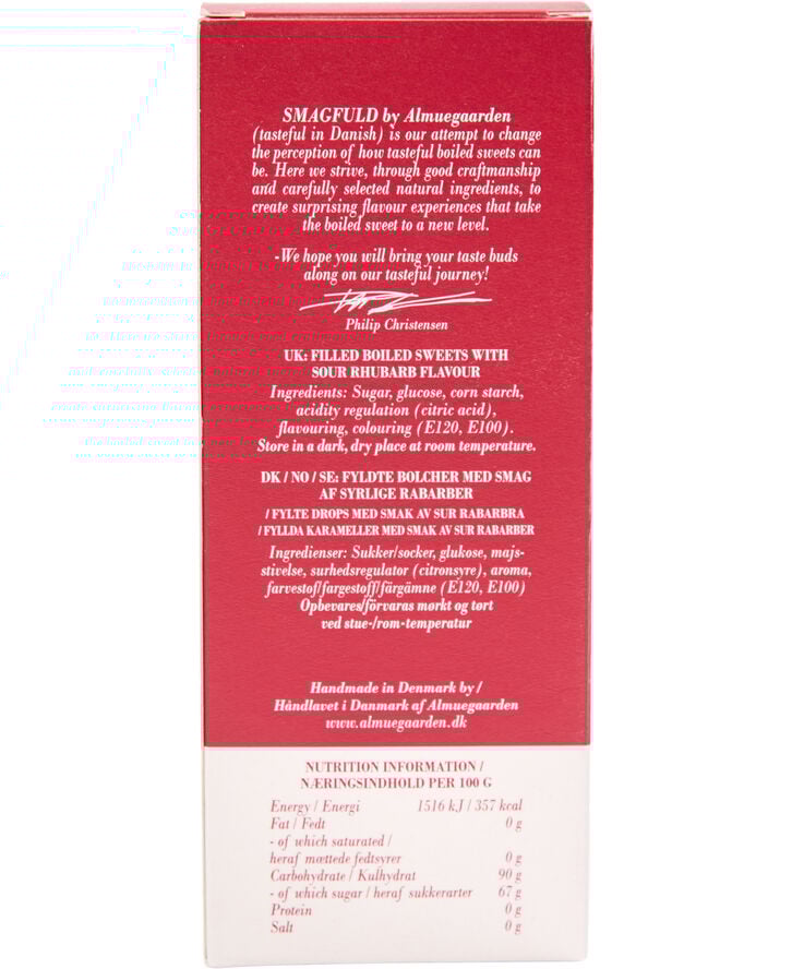 Smagfuld Gavepakning - ELSKER DIG (rød/bronze)