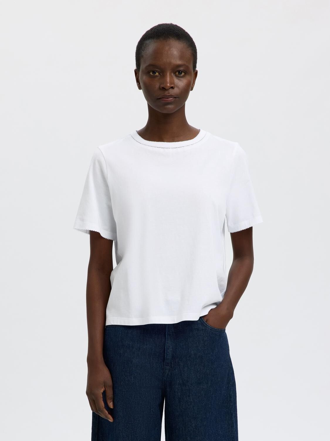 SLFASSIA SS DETAIL TEE