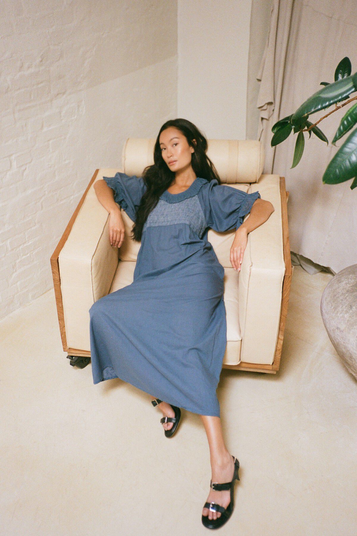 Cotton long angel dress - Dorothea