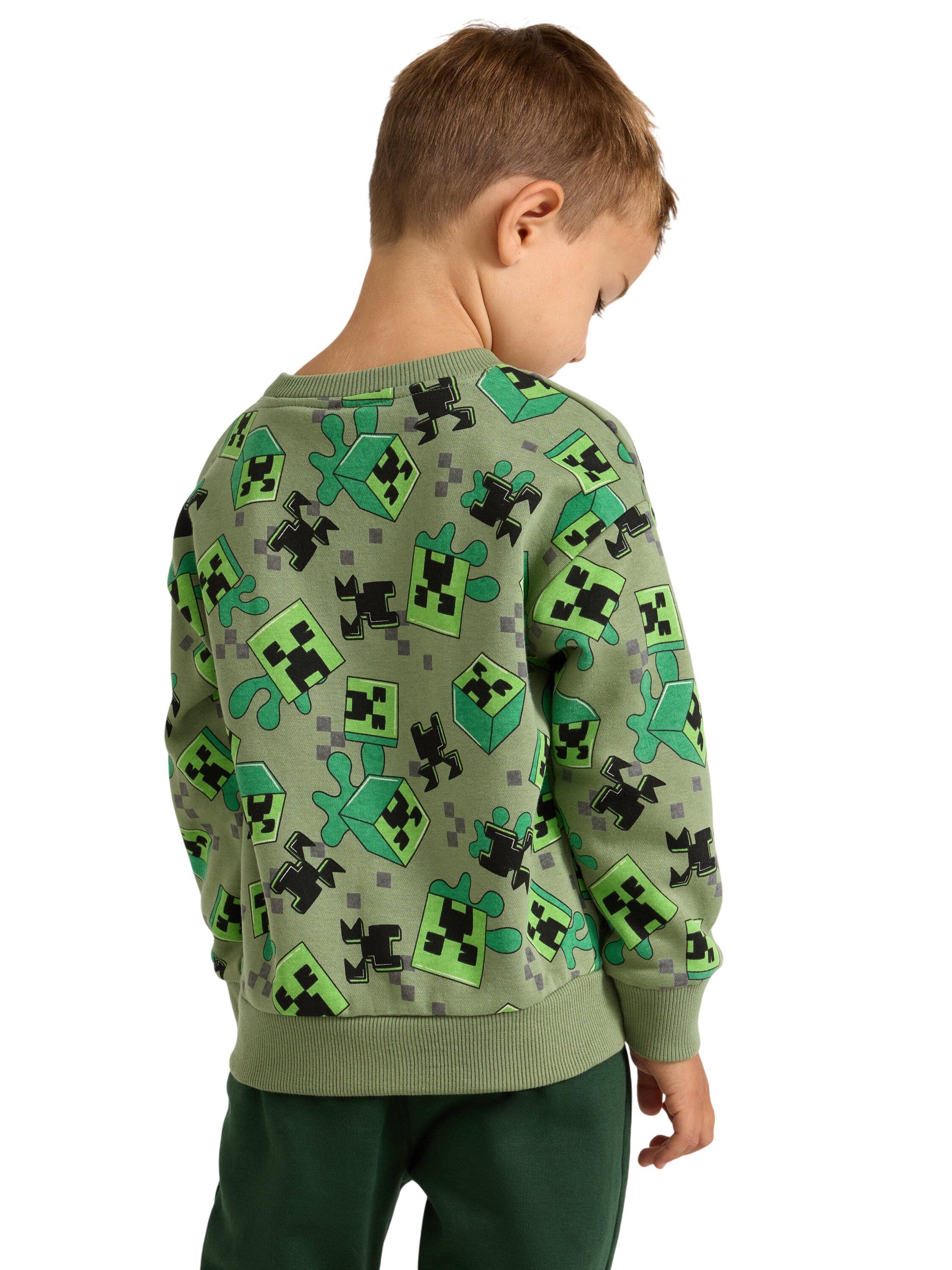 Patterned sweatshirt in cotton blen