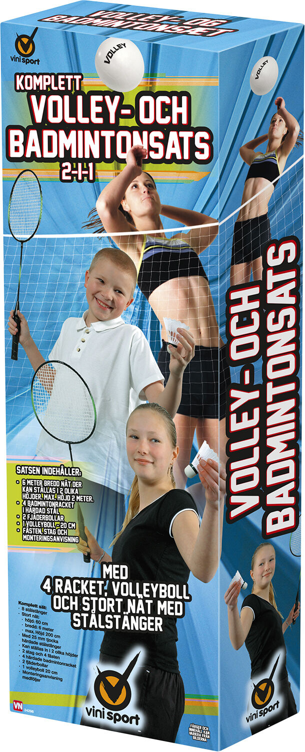 VOLLEY-4xBADMINTON KOMPLT