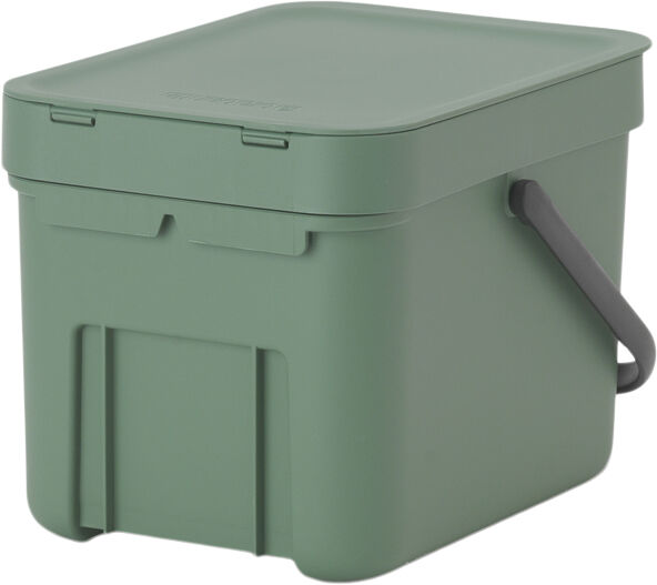 Affaldsspand m/l&aring;g sort.kon. 6 ltr.