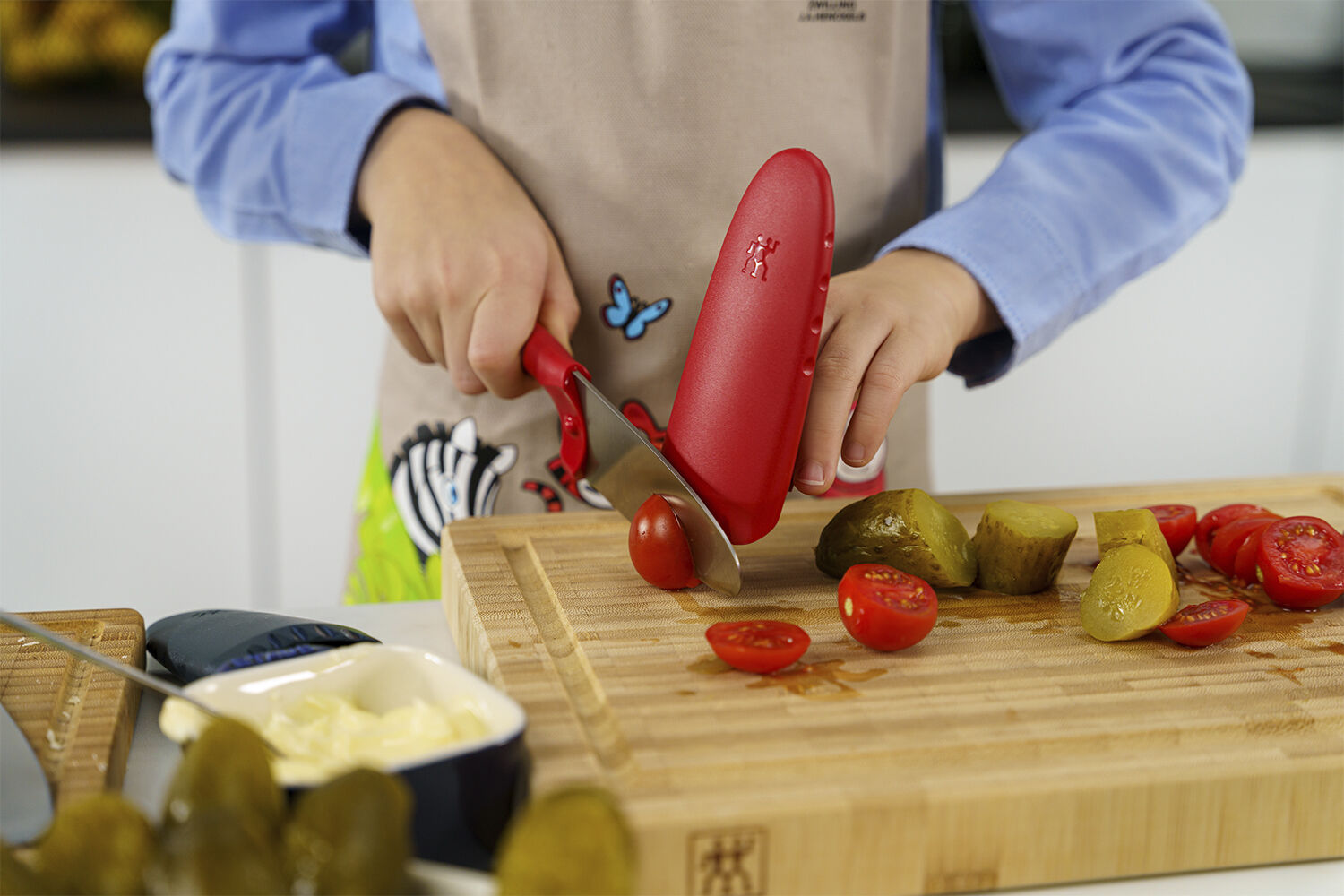 Twinny Kokkekniv, 10 cm r&oslash;d