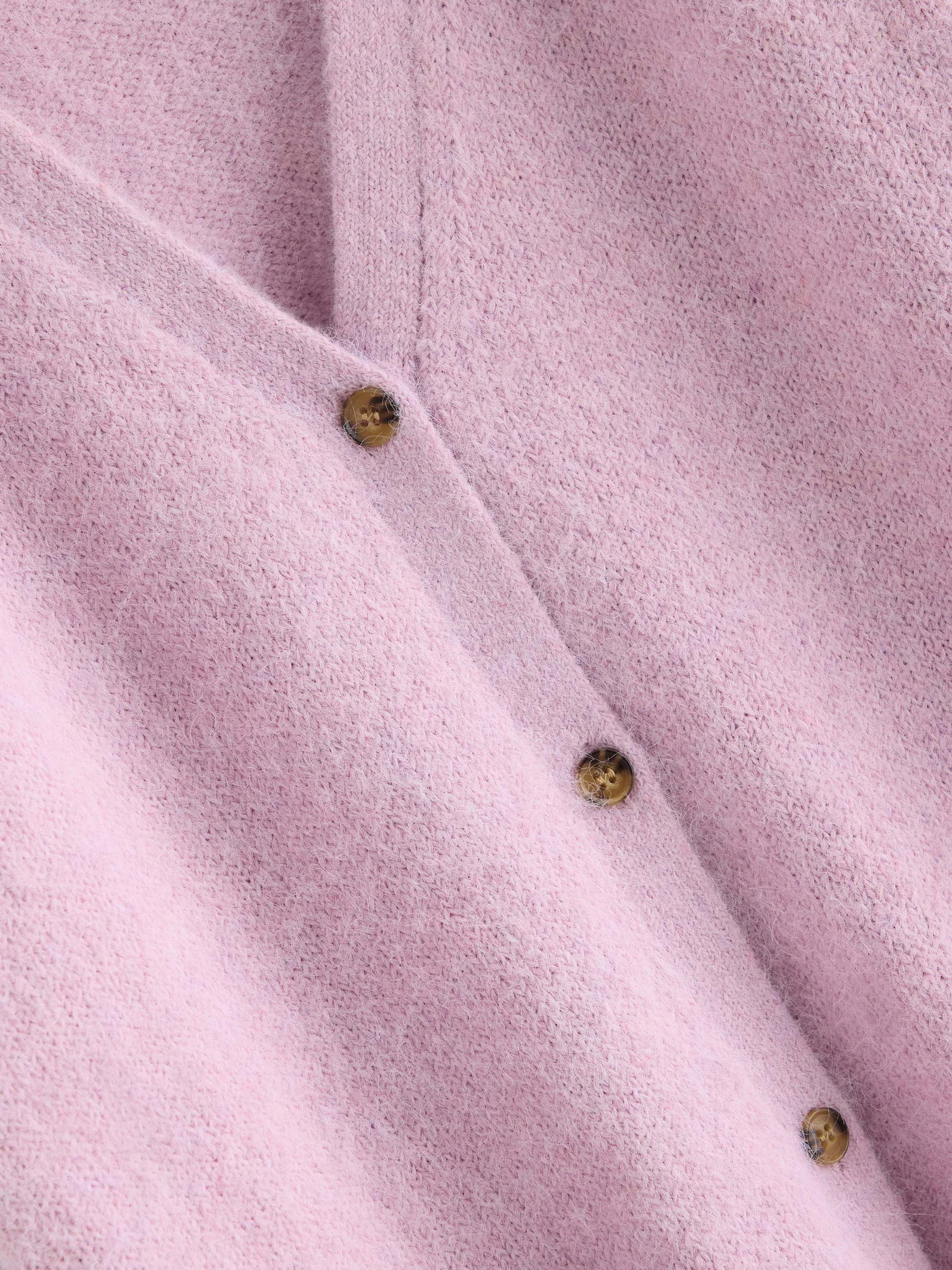 Knitted cardigan with a slightly lo