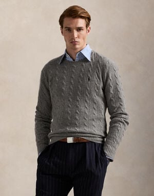 Cable-Knit Wool-Cashmere Sweater