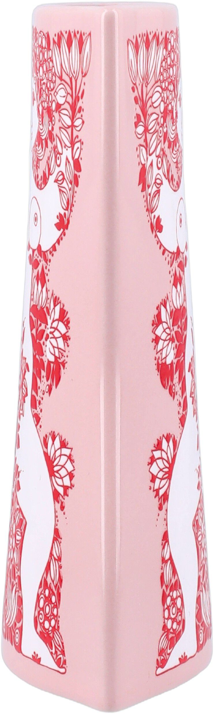 Nina Vase H16. 5 cm pink/r&oslash;d