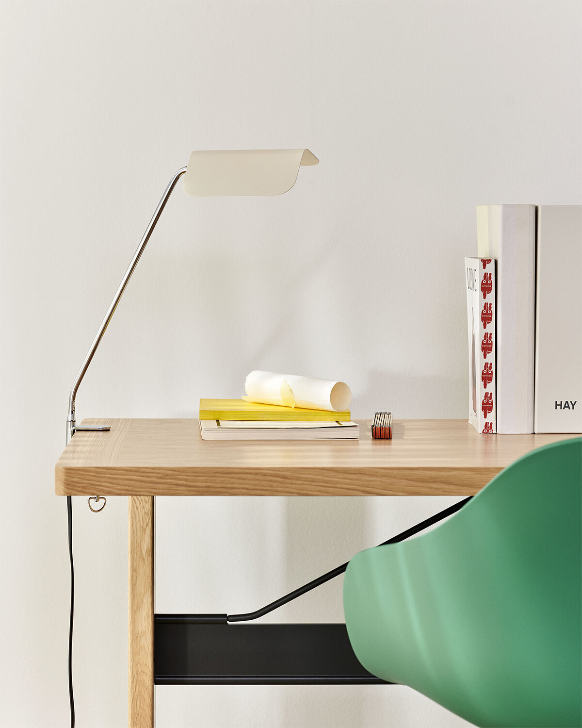Apex Desk Clip Lamp-Oyster white
