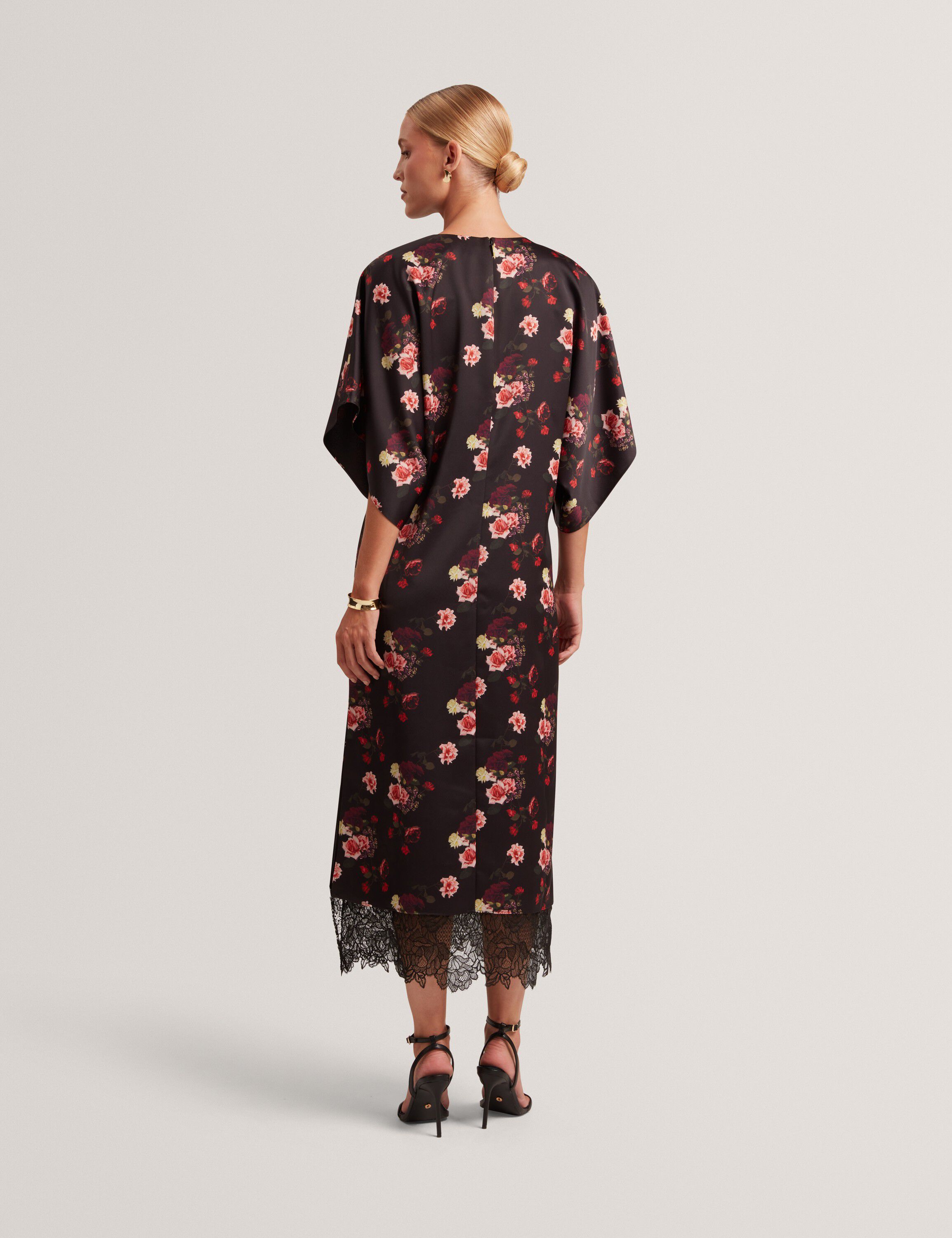 MEEIAA Printed Batwing Midi Dress W