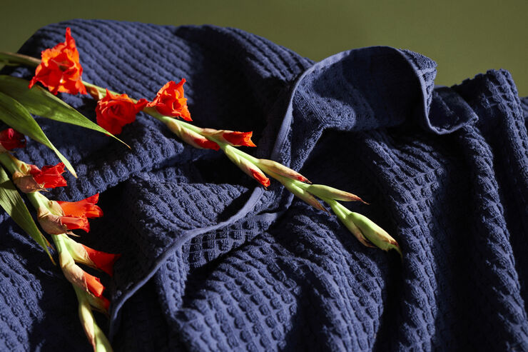 Check Håndklæde 50x100 cm marine blå