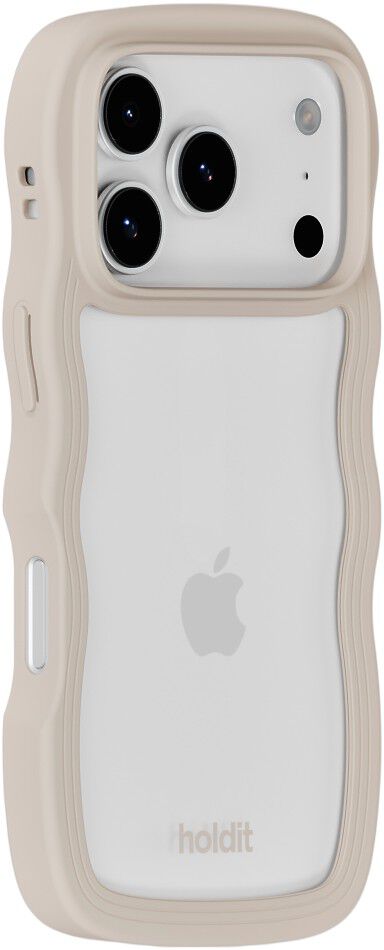 Wavy Case iPhone 17 Pro Light Beige/Transparent