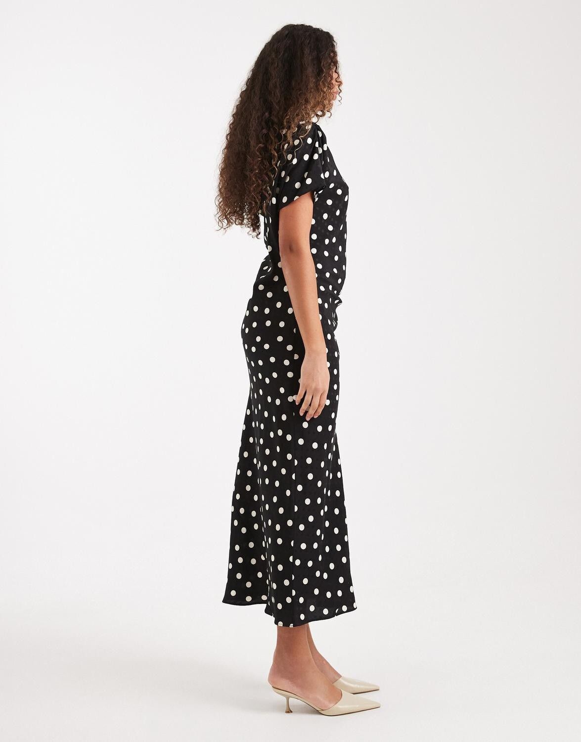 TSDANIELLE POLKA DOT MAXI DRESS WVN