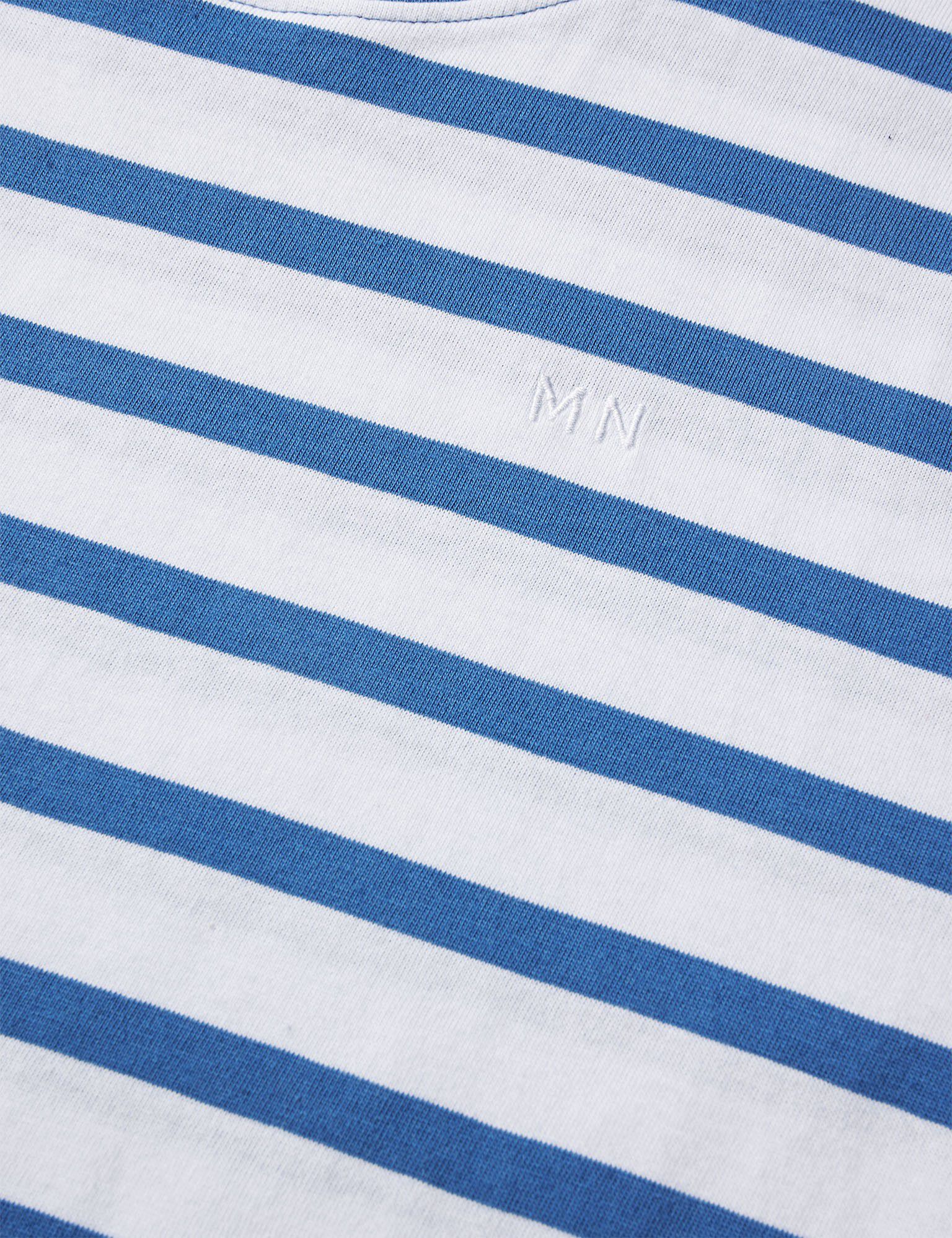 Cotton Jersey Stripe Carlito Tee LS