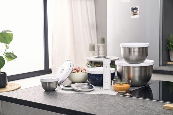 Fresh & Save BOWLS Vakuum skål sæt S/M/L / 6-dele, Rustfrit