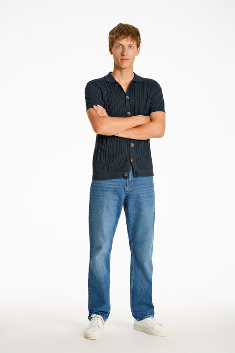 Knitted S/S cable cardigan