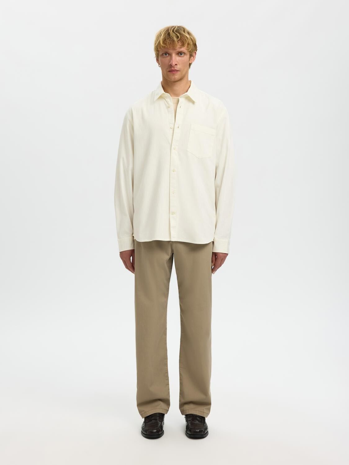 SLHREGCARLO DENIM LS SHIRT NOOS