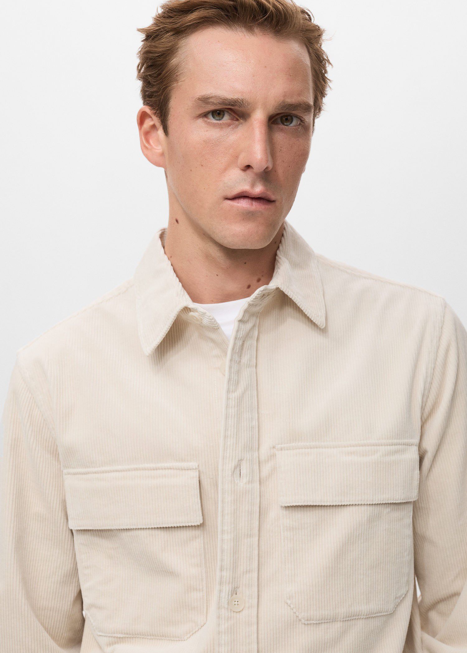 Corduroy overshirt with pockets