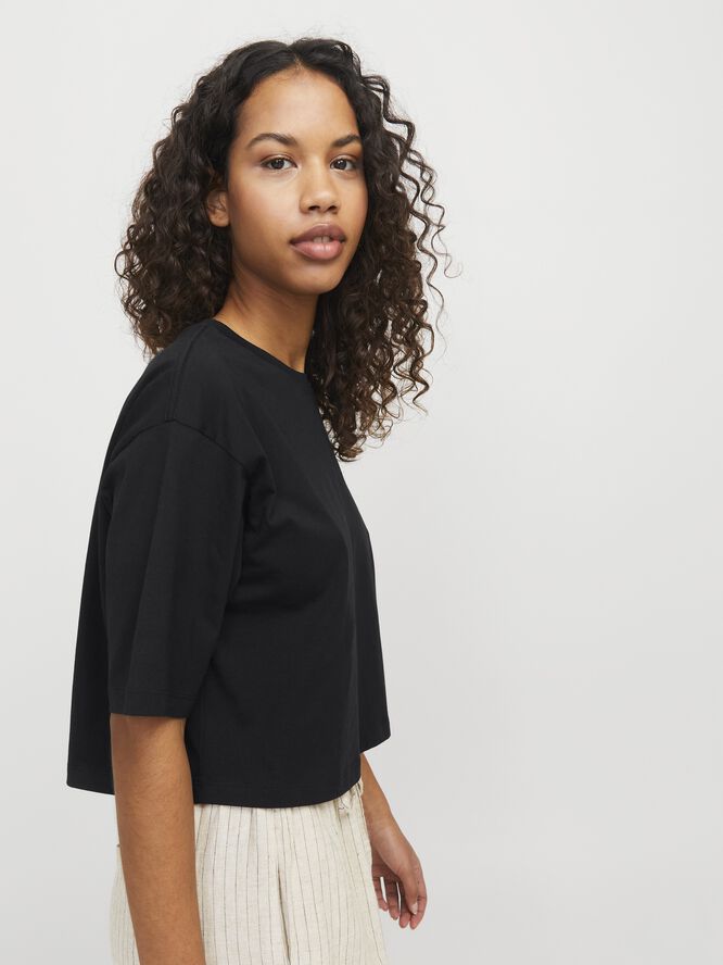 JXANDREA LOOSE SS CROPPED TEE JRS N