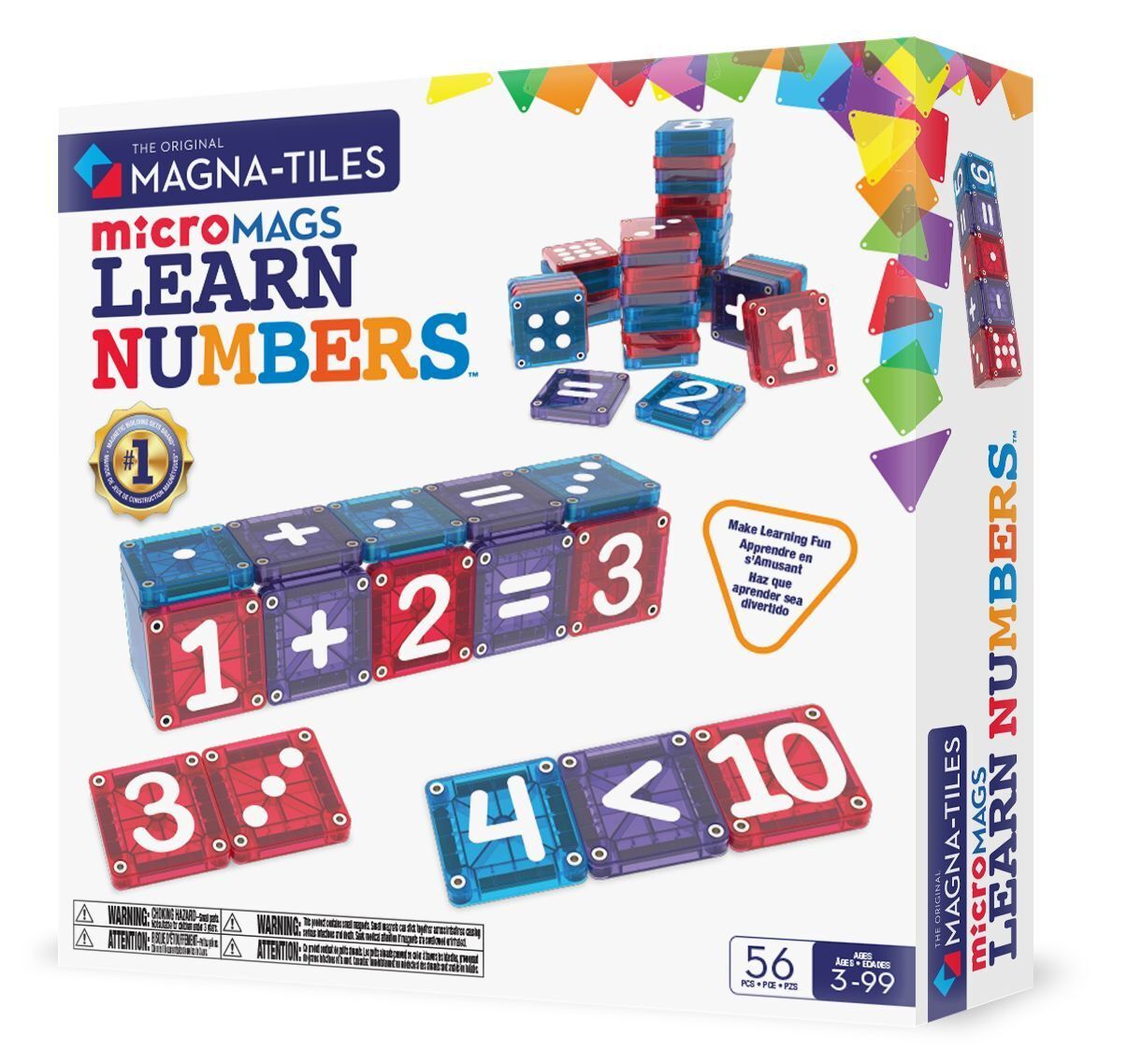 MAGNA-TILES, Learn Numbers, 56 pcs