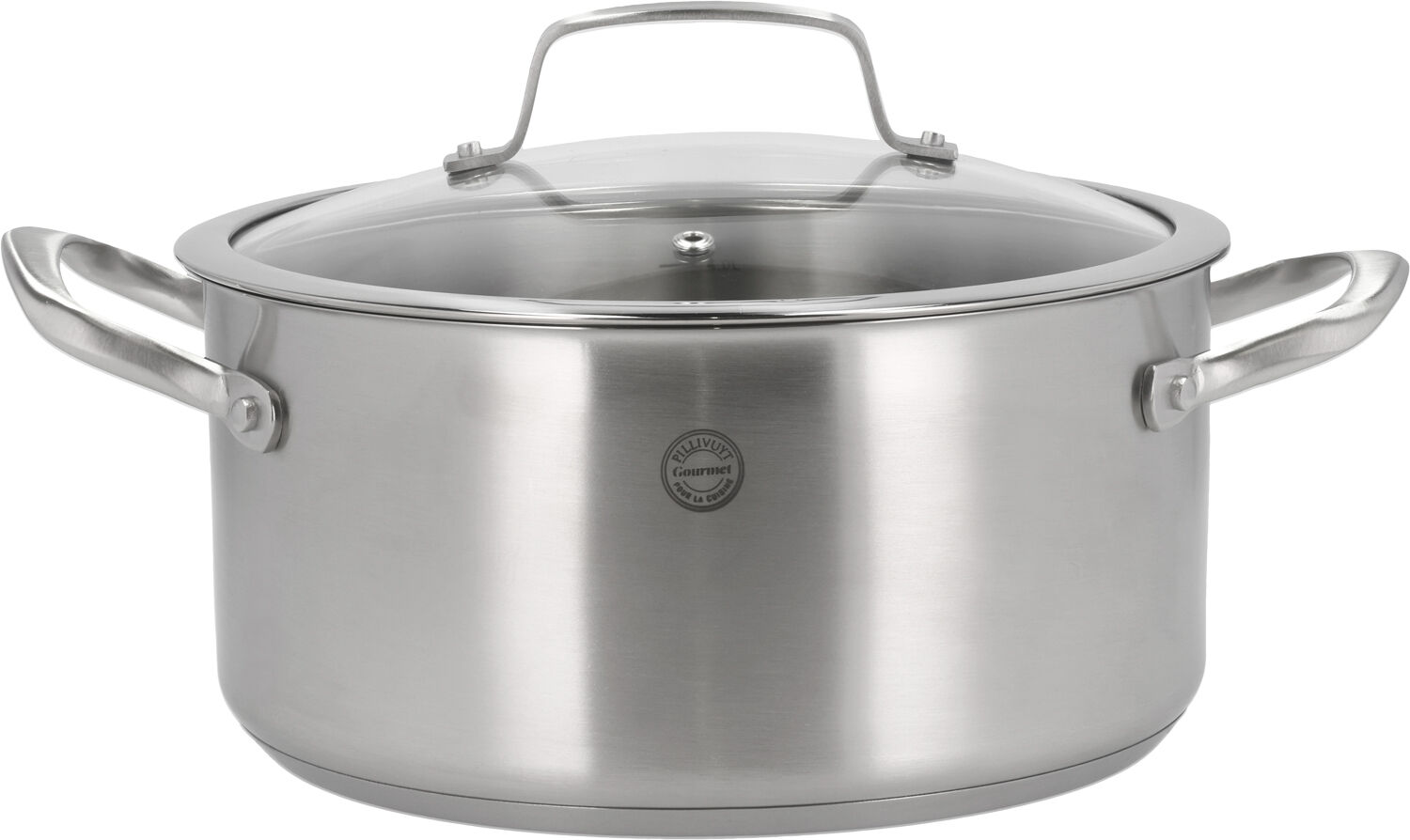 Gryde med glasl&aring;g Roya 5,2 liter 24 cm Rustfrit st&aring;l