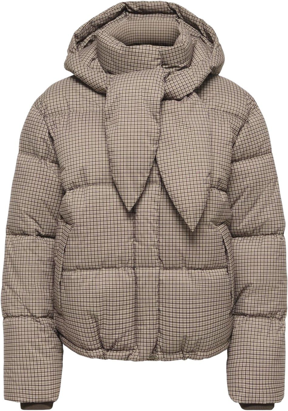 Onlmia Scarf Check Puffer Jacket Otw