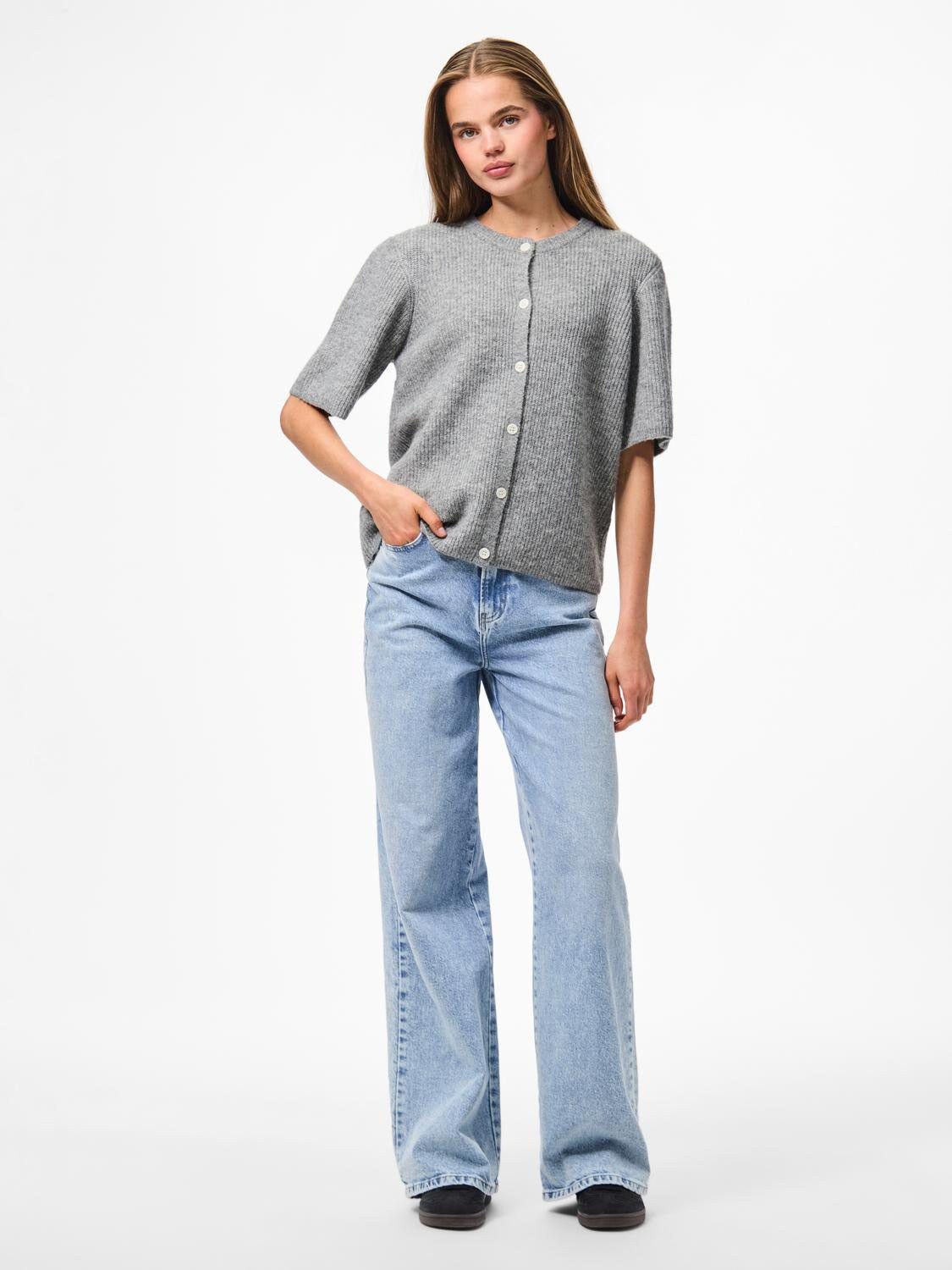 PCSILLY SS O-NECK KNIT CARDIGAN NOO