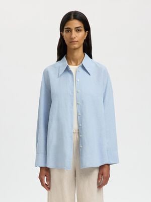 SLFCLEO OVERSIZE LINEN BLEND SHIRT