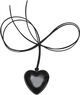 BIG HEART NECKLACE / BLACK