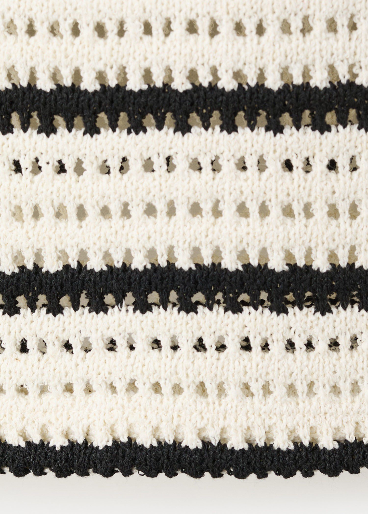 Striped crochet polo