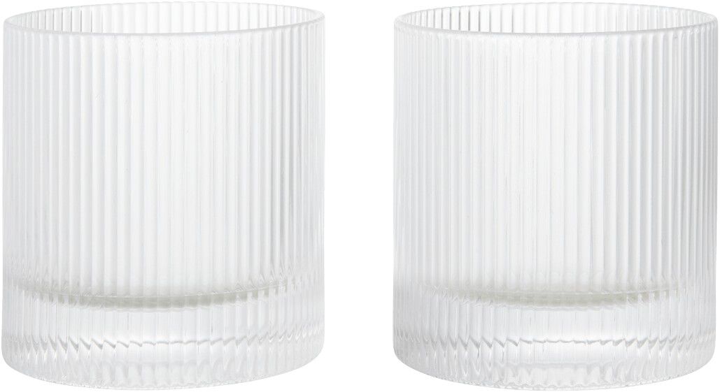 Ripple Tumbler Glasses - Set of 2 - Clear