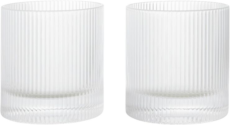 Ripple Tumbler Glasses - Set of 2 - Clear