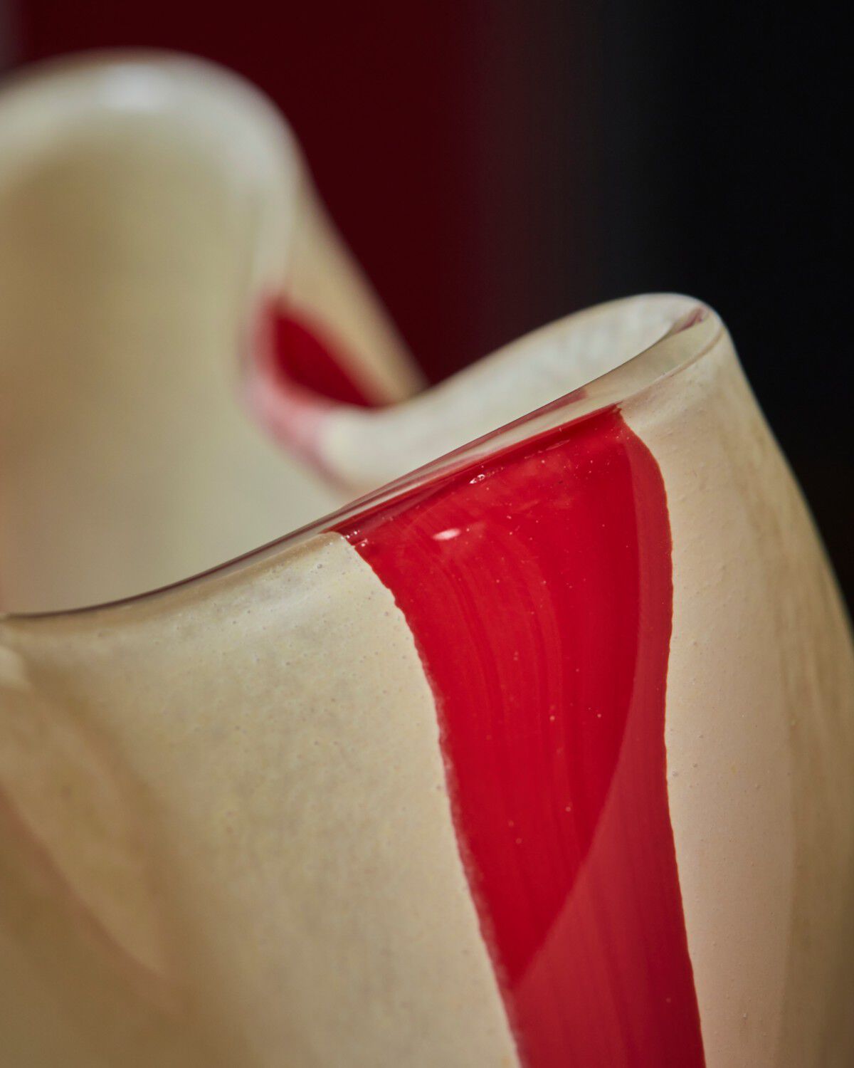 Fyrfadsstage, HDGula, Hvid:R&oslash;d