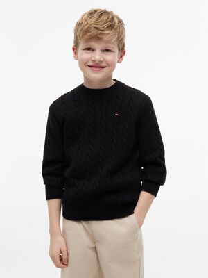 COTTON CABLE SWEATER