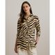 Relaxed Fit Zebra-Print Linen Shirt