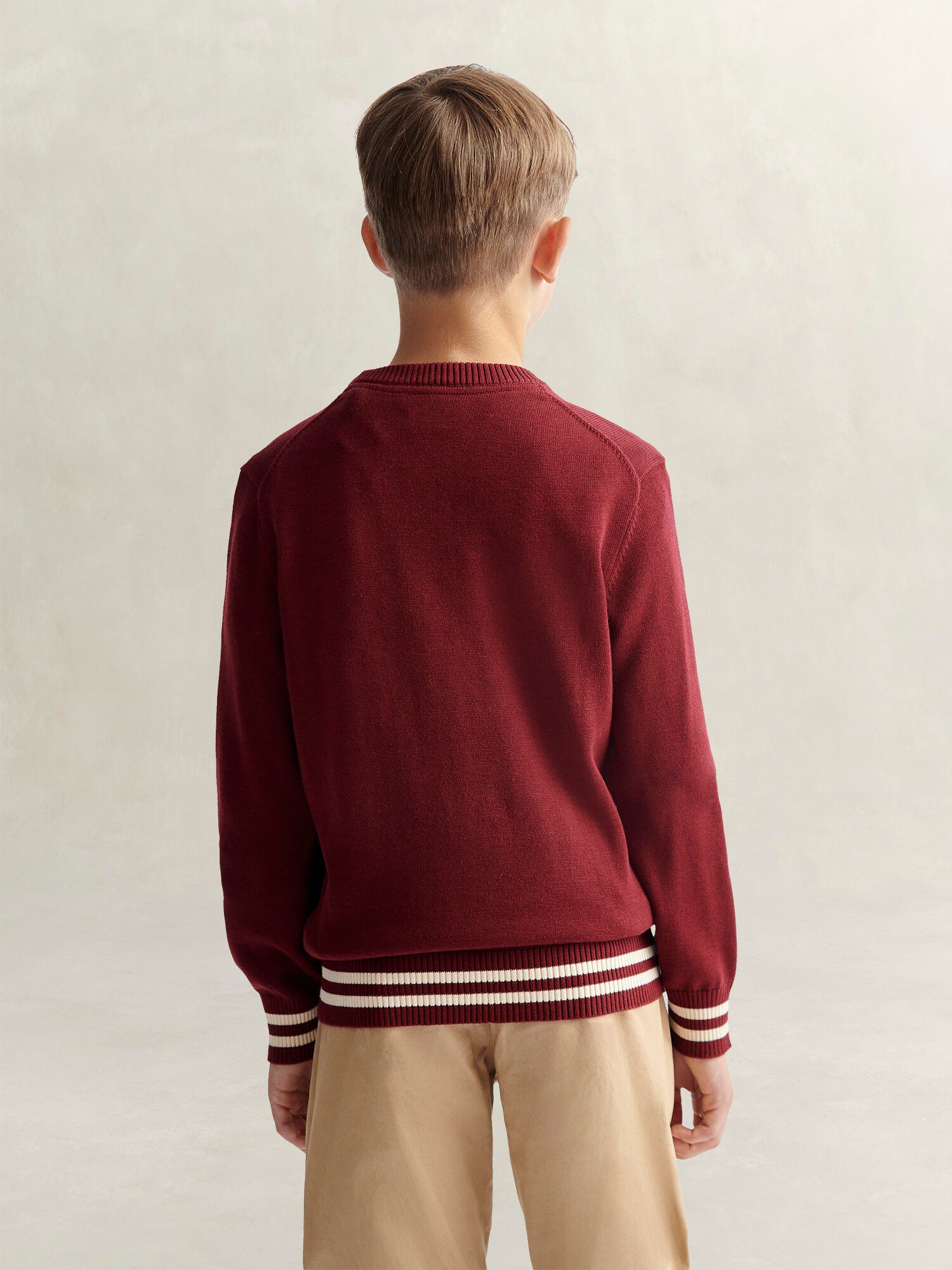 Intarsia Crew Neck Sweater