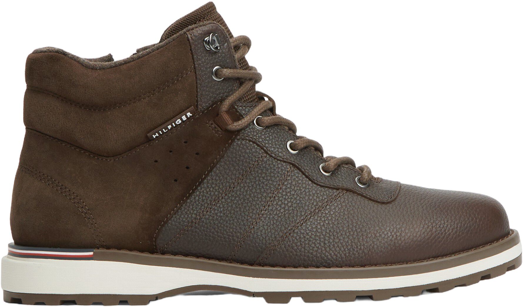 Leather Outdoor Cleat Mixed Texture Boots
