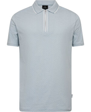 MENS REG FIT ZIP FRONT POLO SHIRT