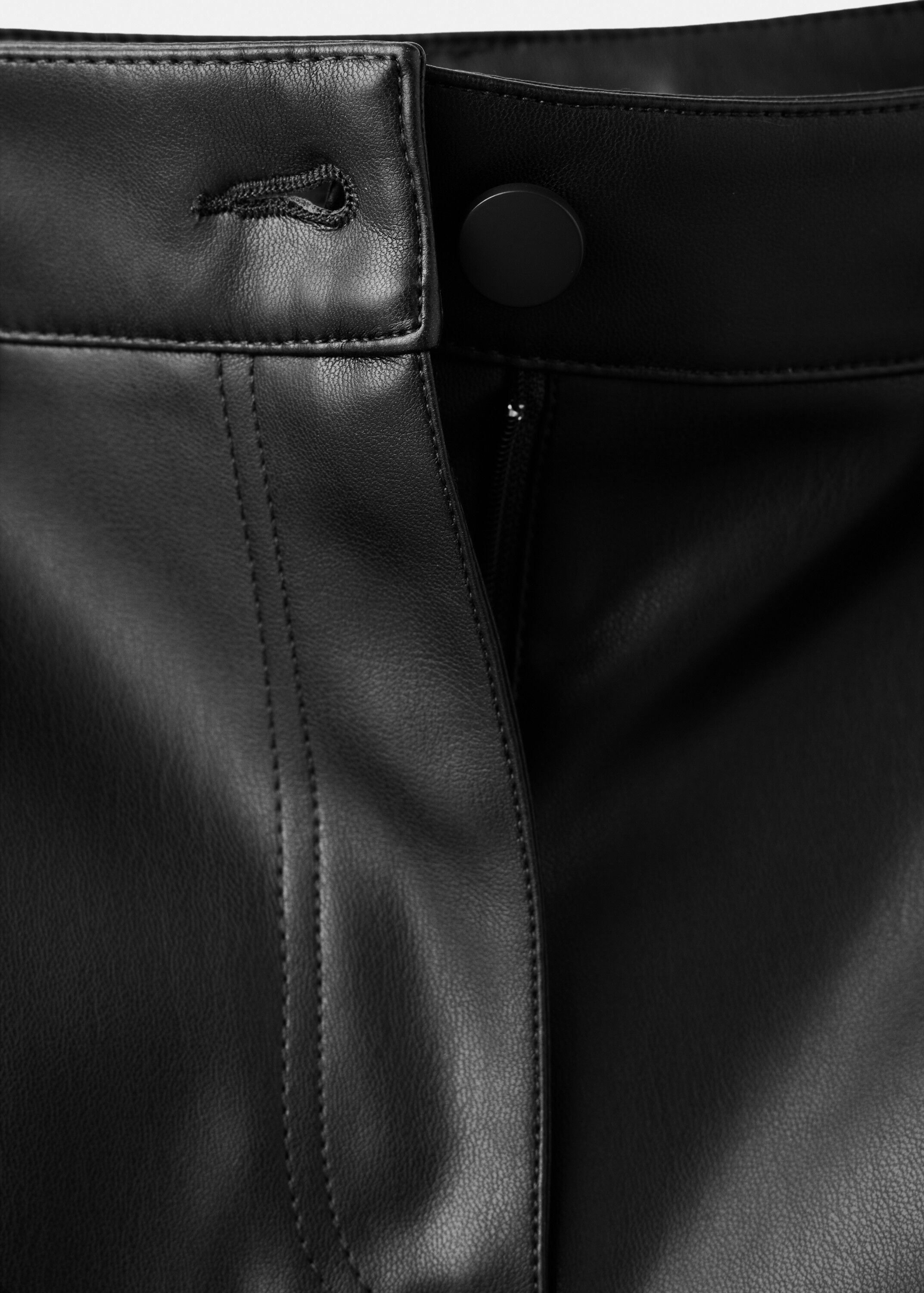 Faux-leather flared trousers