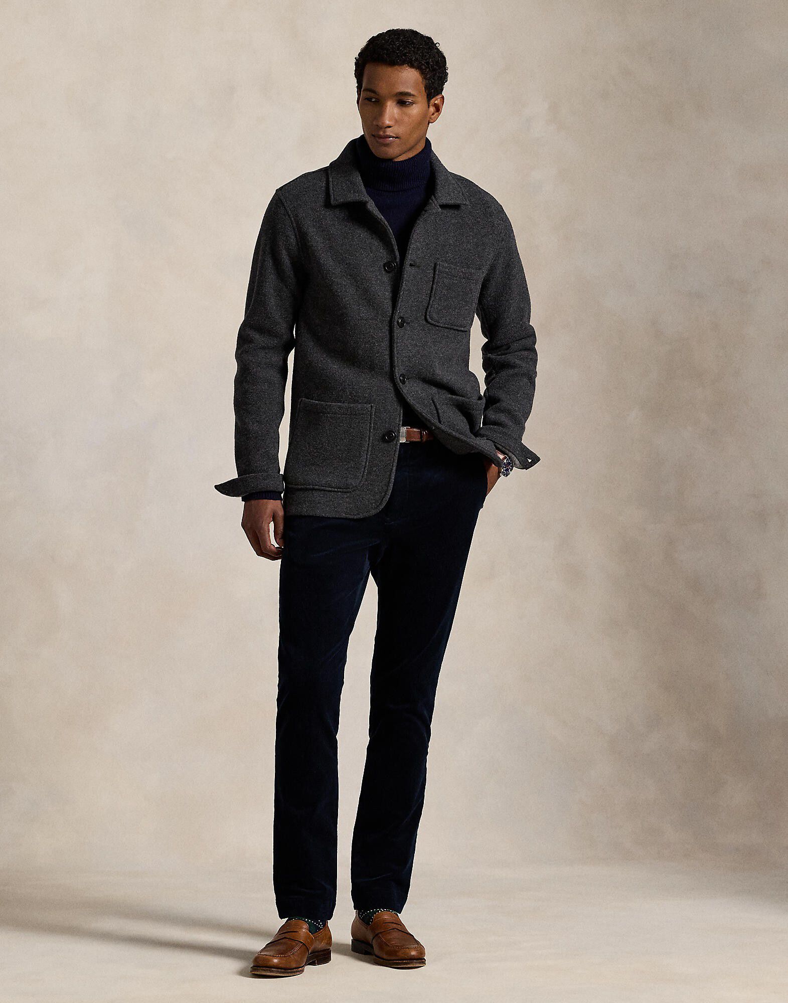 Brushed Double-Knit Utility Jacket