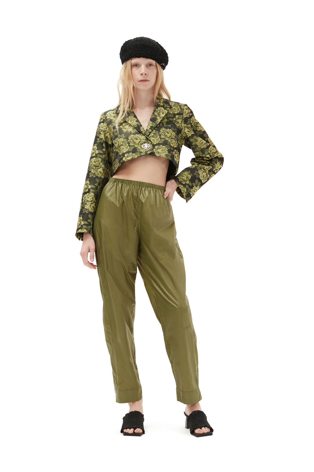Shiny Quilt Elasticated Pants